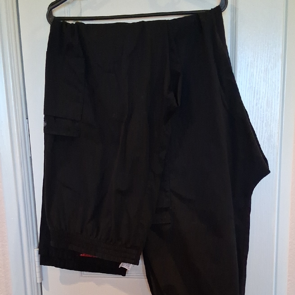 Dickies Medical Scrubs, XL TALL Black Cargo Pants